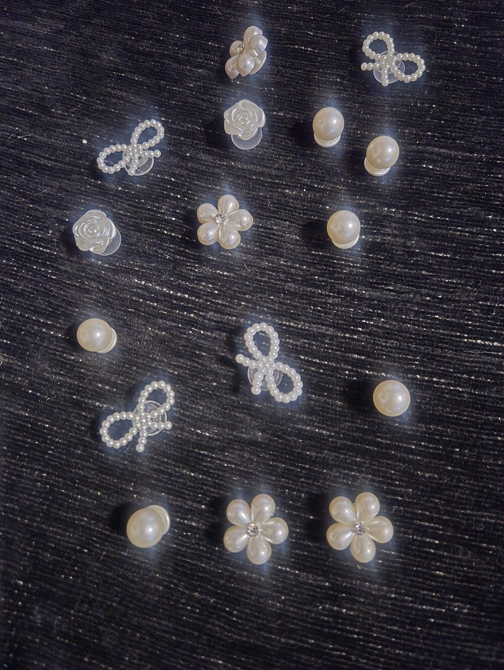 Jibbitz Shoe charms White Flowers Pearls Bows So Cute